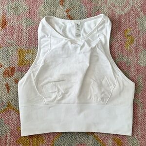 white lululemon ebb to train bra